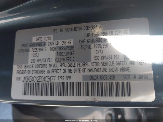 Mazda Cx-5 Touring 2014 JM3KE4CY2E0403477 Image 9