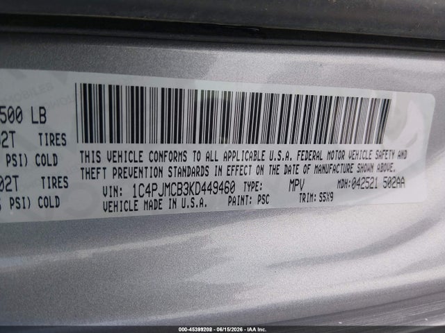 Jeep Cherokee Latitude 4x4 2019 1C4PJMCB3KD449460 Image 9