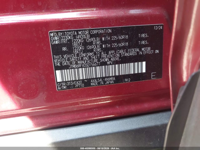 JTMB6RFV0SD156677 Toyota Rav4 Hybrid Xle Premium