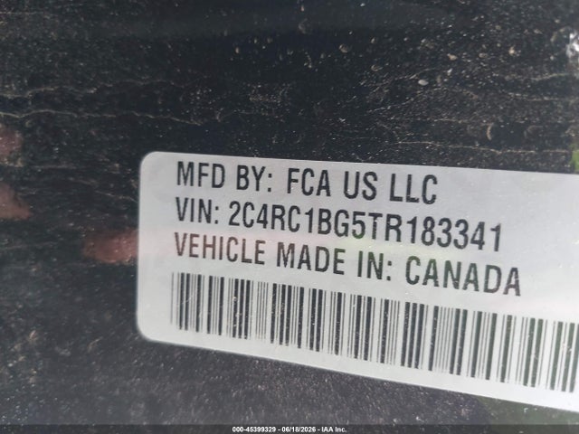 45399329 :رقم المزاد ، 2C4RC1BG5TR183341 vin ، 2026 Chrysler Pacifica Select مزاد بيع