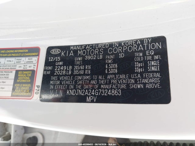 KIA Soul 2016 KNDJN2A24G7324863 Image 9