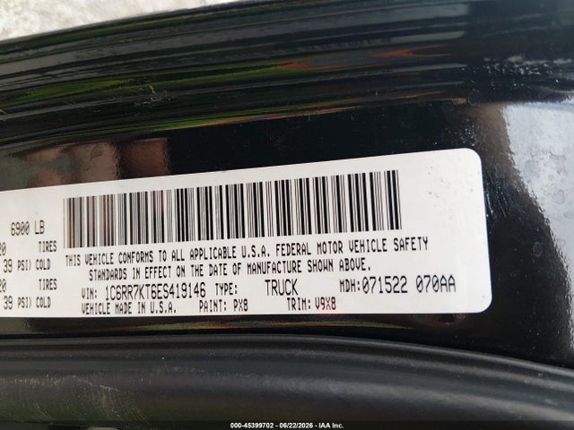 45399702 :رقم المزاد ، 1C6RR7KT6ES419146 vin ، 2014 Ram 1500 Express مزاد بيع
