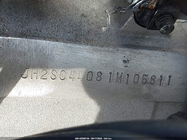 45399736 :رقم المزاد ، JH2SC44081M105811 vin ، 2001 Honda Cbr900 Rr مزاد بيع