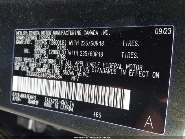 2024 Lexus Nx 350 Premium მანქანა იყიდება აუქციონზე, vin: 2T2GGCEZ4RC044584, აუქციონის ნომერი: 45399783