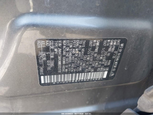 JN8AT3BA3MW000178 Nissan Rogue Sv Fwd