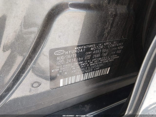 Продаж на аукціоні авто 2020 Genesis G70 3.3t Awd, vin: KMTG34LE1LU054085, номер лоту: 45399857
