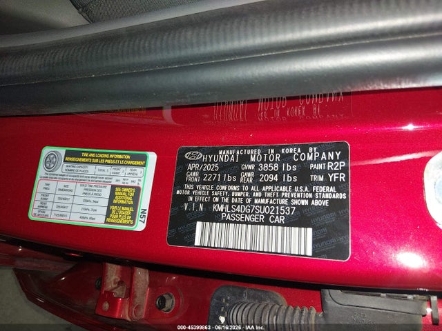 Hyundai Elantra Sel Convenience 2025 KMHLS4DG7SU021537 Image 9