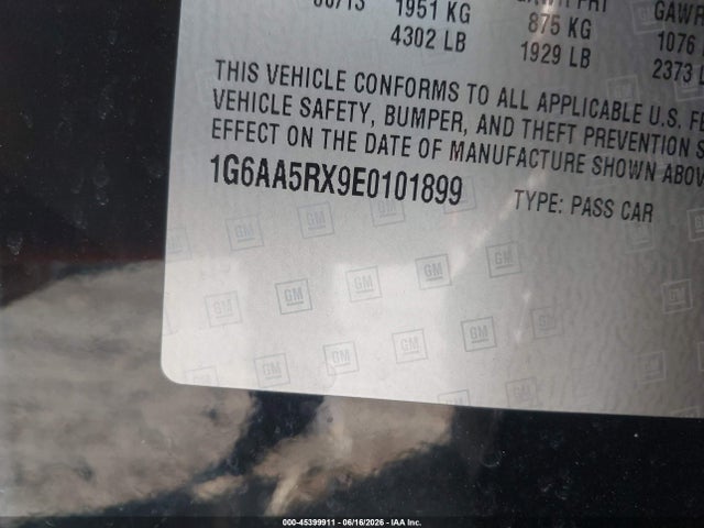 Aukcja sprzedaży 2014 Cadillac Ats Standard, vin: 1G6AA5RX9E0101899, numer aukcji: 45399911