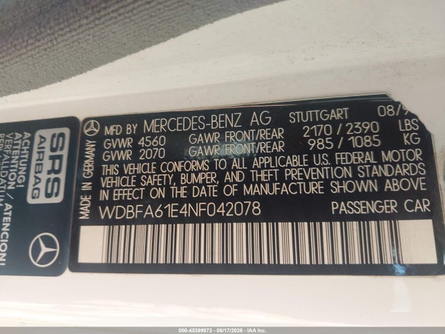 Продаж на аукціоні авто 1992 Mercedes-benz 300 Sl, vin: WDBFA61E4NF042078, номер лоту: 45399973