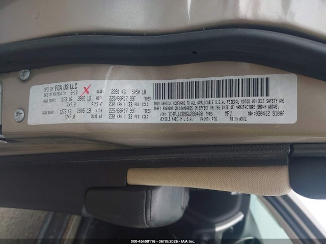 Продаж на аукціоні авто 2016 Jeep Cherokee Latitude, vin: 1C4PJLCB9GW288408, номер лоту: 45400116