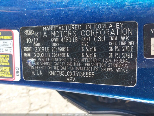 KIA NIRO LX 2018 KNDCB3LCXJ5138888 Image 9