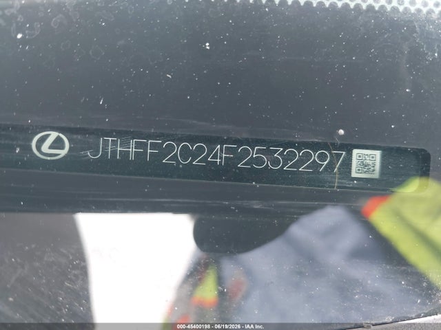 45400198 :رقم المزاد ، JTHFF2C24F2532297 vin ، 2015 Lexus Is 250c مزاد بيع