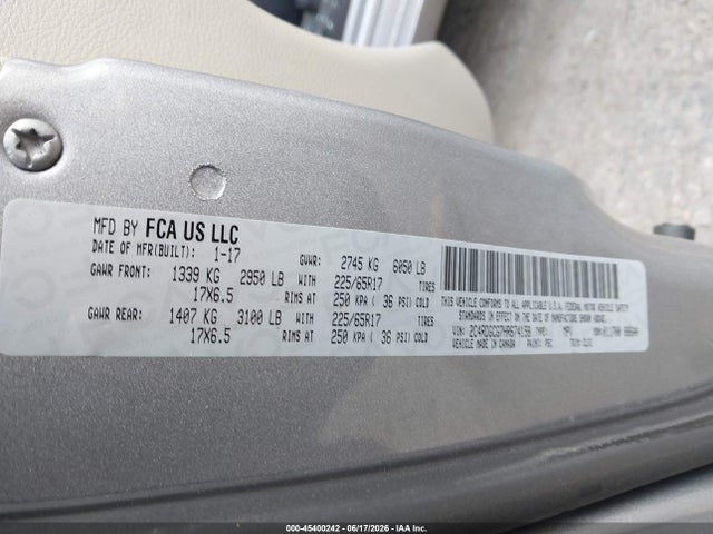 Dodge Grand Caravan Sxt 2017 2C4RDGCG7HR674158 Image 9