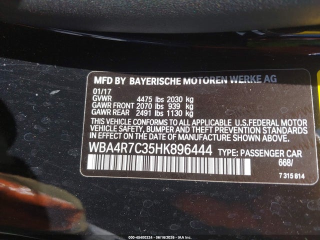 BMW 430I 2017 WBA4R7C35HK896444 Image 9