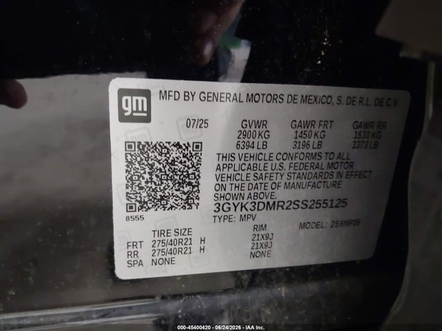 3GYK3DMR2SS255125 Cadillac Optiq Luxury 2 Awd