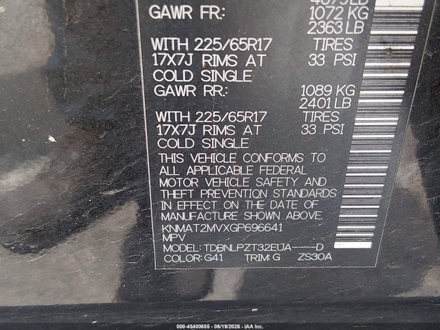 Nissan Rogue S/sl/sv 2016 KNMAT2MVXGP696641 Image 9