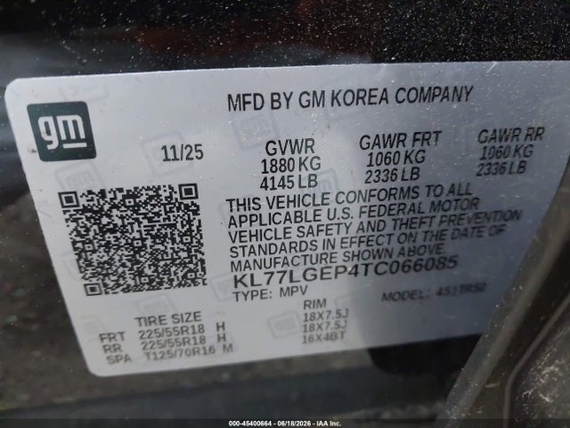 KL77LGEP4TC066085 Chevrolet Trax Fwd 1rs