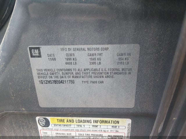 Продаж на аукціоні авто 2009 Chevrolet Malibu Lt, vin: 1G1ZH57B594211780, номер лоту: 45400915