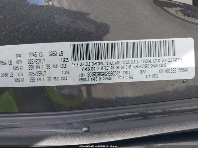 Dodge Grand Caravan Se Plus 2016 2C4RDGBG0GR395585 Image 9