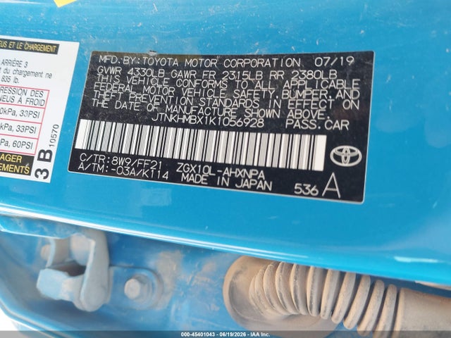 JTNKHMBX1K1056928 Toyota C-HR XLE