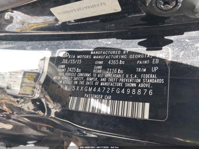 KIA Optima Lx 2015 5XXGM4A72FG498876 Image 9