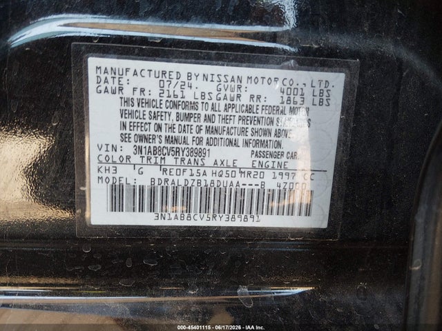 Nissan Sentra Sv Xtronic Cvt 2024 3N1AB8CV5RY389891 Image 9