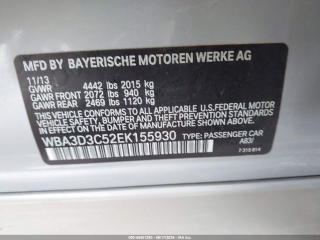 WBA3D3C52EK155930 BMW 328D