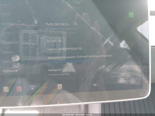 Aukcja sprzedaży 2023 Tesla Model 3 Long Range Dual Motor All-wheel Drive, vin: 5YJ3E1EB1PF634735, numer aukcji: 45401348