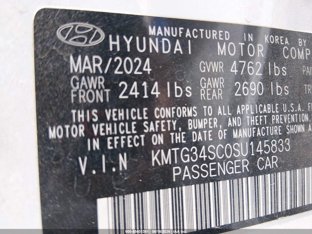 KMTG34SC0SU145833 Genesis G70 2.5t Rwd