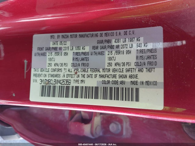 3MVDMBCL6NM425359 Mazda Cx-30 Preferred