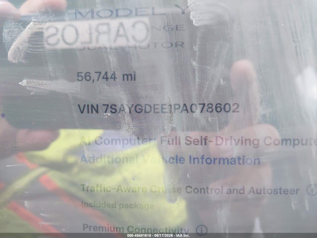 Aukcja sprzedaży 2023 Tesla Model Y Awd/long Range Dual Motor All-wheel Drive, vin: 7SAYGDEE1PA078602, numer aukcji: 45401618