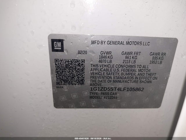 Chevrolet Malibu Fwd Lt 2020 1G1ZD5ST4LF105862 Image 9