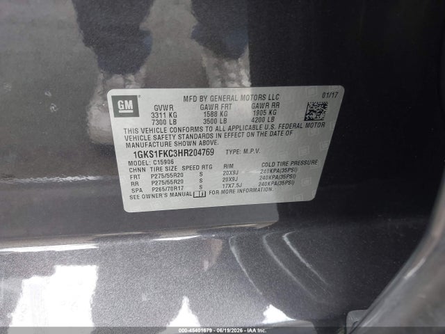 GMC Yukon Xl Sle 2017 1GKS1FKC3HR204769 Image 9