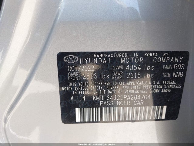 Hyundai Sonata Limited 2023 KMHL34J21PA284704 Image 9