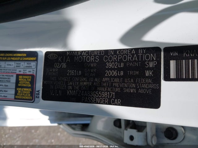 KIA FORTE EX 2016 KNAFZ4A83G5598171 Image 9
