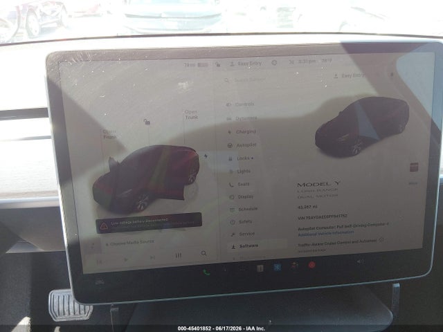 45401852 :رقم المزاد ، 7SAYGAEE6PF941752 vin ، 2023 Tesla Model Y Awd/long Range Dual Motor All-wheel Drive مزاد بيع