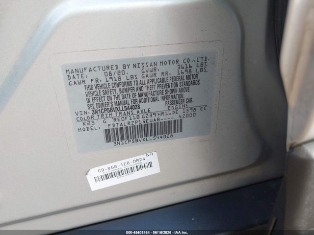 Nissan Kicks S Xtronic Cvt 2020 3N1CP5BVXLL544028 Image 9