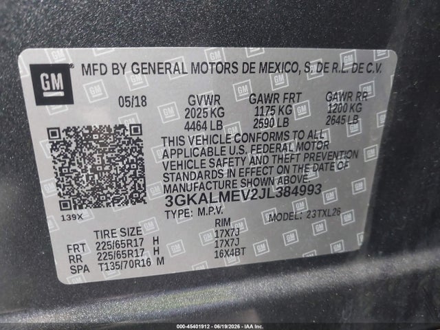 GMC Terrain Sle 2018 3GKALMEV2JL384993 Image 9