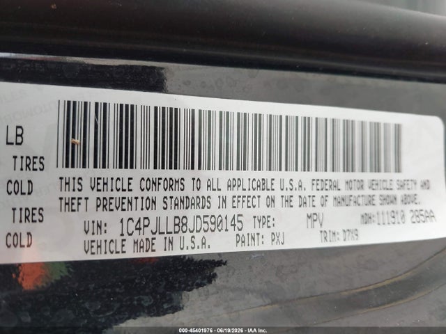 1C4PJLLB8JD590145 Jeep Cherokee Latitude Plus Fwd