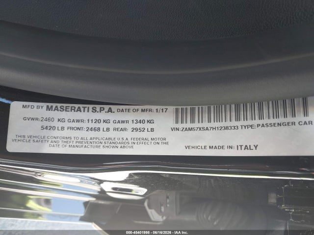 Maserati Ghibli 2017 ZAM57XSA7H1238333 Image 9