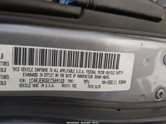 1C4RJEBG6EC509169 Jeep Grand Cherokee Limited