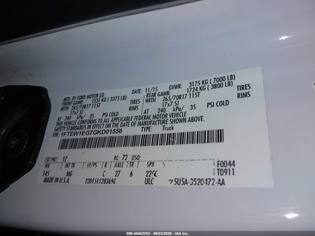 Ford F-150 Xlt 2016 1FTEW1EG7GKD01556 Image 9