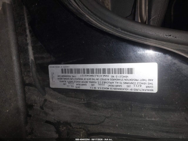 2011 Volkswagen Jetta 2.5l Sel მანქანა იყიდება აუქციონზე, vin: 3VWLX7AJ7BM349727, აუქციონის ნომერი: 45402254