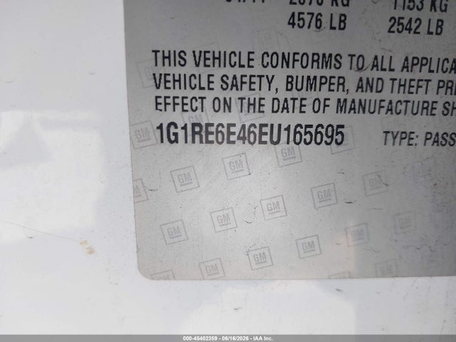 Chevrolet Volt 2014 1G1RE6E46EU165695 Image 9