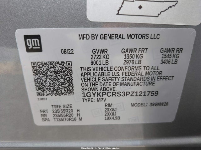Aukcja sprzedaży 2023 Cadillac Xt6 Fwd Premium Luxury, vin: 1GYKPCRS3PZ121759, numer aukcji: 45402412