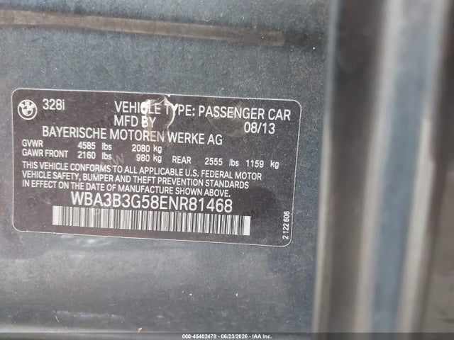 WBA3B3G58ENR81468 BMW 328i Xdrive