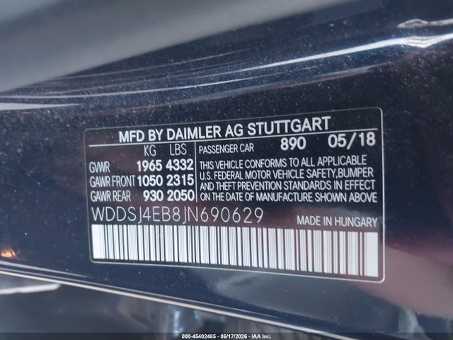 Mercedes-Benz CLA 250 2018 WDDSJ4EB8JN690629 Image 9