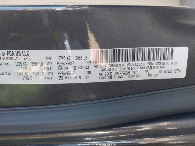 2C4RC1JG1FR726805 Chrysler Town &amp; Country Limited