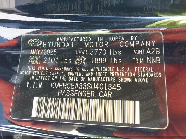 KMHRC8A33SU401345 Hyundai Venue Sel