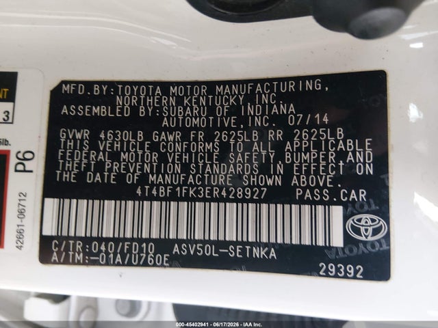 Toyota CAMRY LE 2014 4T4BF1FK3ER428927 Image 9